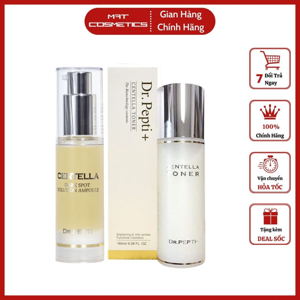 Combo 2 Món Serum và Tone Hoa Hồng Dr.pepti Centella