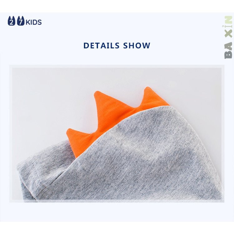 ÁO KHOÁC COTTON NỈ 27KIDS, AÓ KHOÁC NỈ DÀI TAY CÓ MŨ KHOÁ KÉO, HOẠ TIẾT 🐠 🐊THÊU NỔI DỄ THƯƠNG BÉ TRAI SIZE ĐẠI