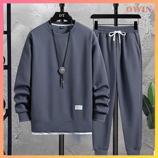 Bộ Thể Thao Nam Dài Tay Chất Tổ Ong Cao Cấp Bộ Đồ Nam Mặc Nhà BN04 - OWIN