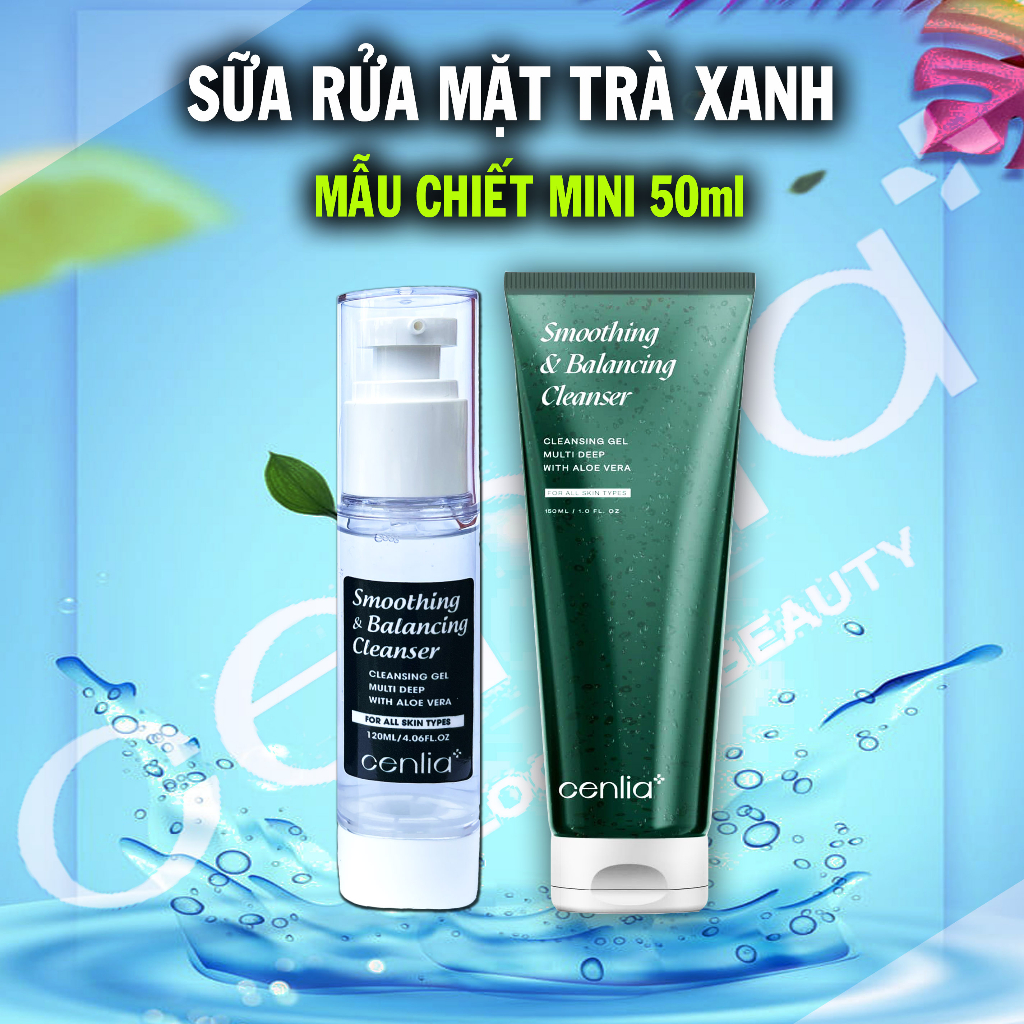 Sữa rửa mặt trà xanh Cenlia chai chiết mini