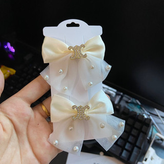 Set 2 Kẹp Tóc Mỏ Vịt Đính Charm Ngọc