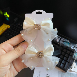 Set 2 Kẹp Tóc Mỏ Vịt Đính Charm Ngọc