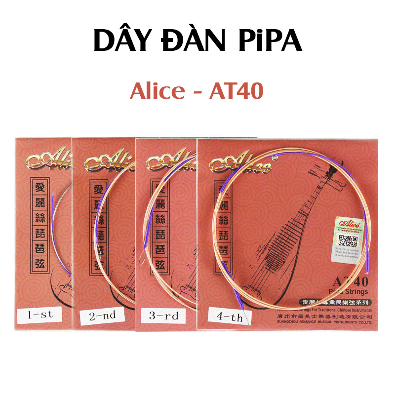 Bộ dây đàn tỳ bà- Pipa string chính hãng Alice AT40