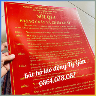 Tiêu lệnh, nội quy thép phòng cháy chữa cháy