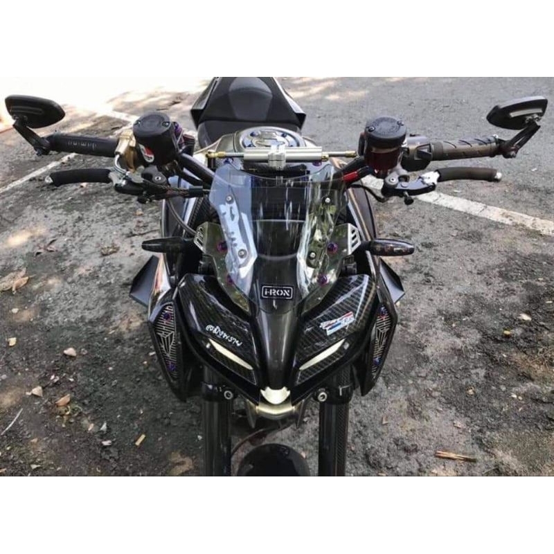 Mão| Kính gió | Fairing Yamaha MT15 đen khói khung CNC nhôm