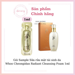 1 gói sữa rửa mặt tái sinh whoo cao cấp whoo tái sinh 1ml_ohuinuong