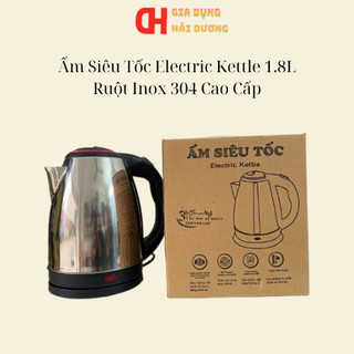 Ấm đun siêu tốc electric kettle dung tích 1.8l, bảo hành lỗi 1 đổi 1 12 tháng.