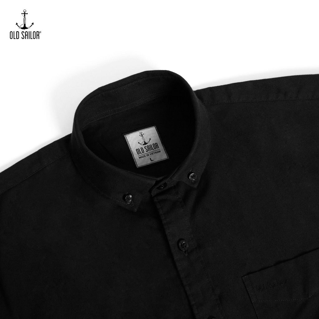 Áo sơ mi oxford nam tay dài Old Sailor - OSL LONG SLEEVE OXFORD SHIRT - BLACK - SMDE88555 - Big size upto 5XL