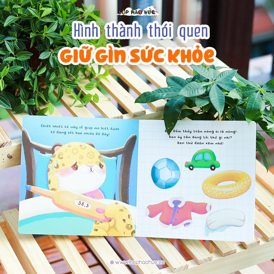 Sách - Cùng Giúp Báo Đốm Khỏi Ốm cho bé 0 - 3 tuổi Hộp Háo Hức