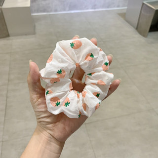 Dây cột tóc Scrunchies vải đũi mềm mại