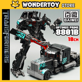 Mô hình Baiwei Nemesis Optimus Prime Đen 8801B Transformers Robot biến hình + Upgrade Kit
