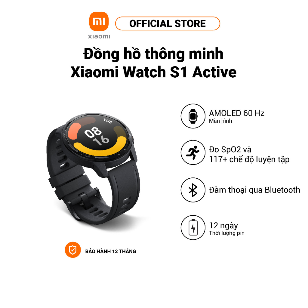 [Mã ELBAUCN1 Giảm 5%] Đồng hồ thông minh Xiaomi Watch S1 Active