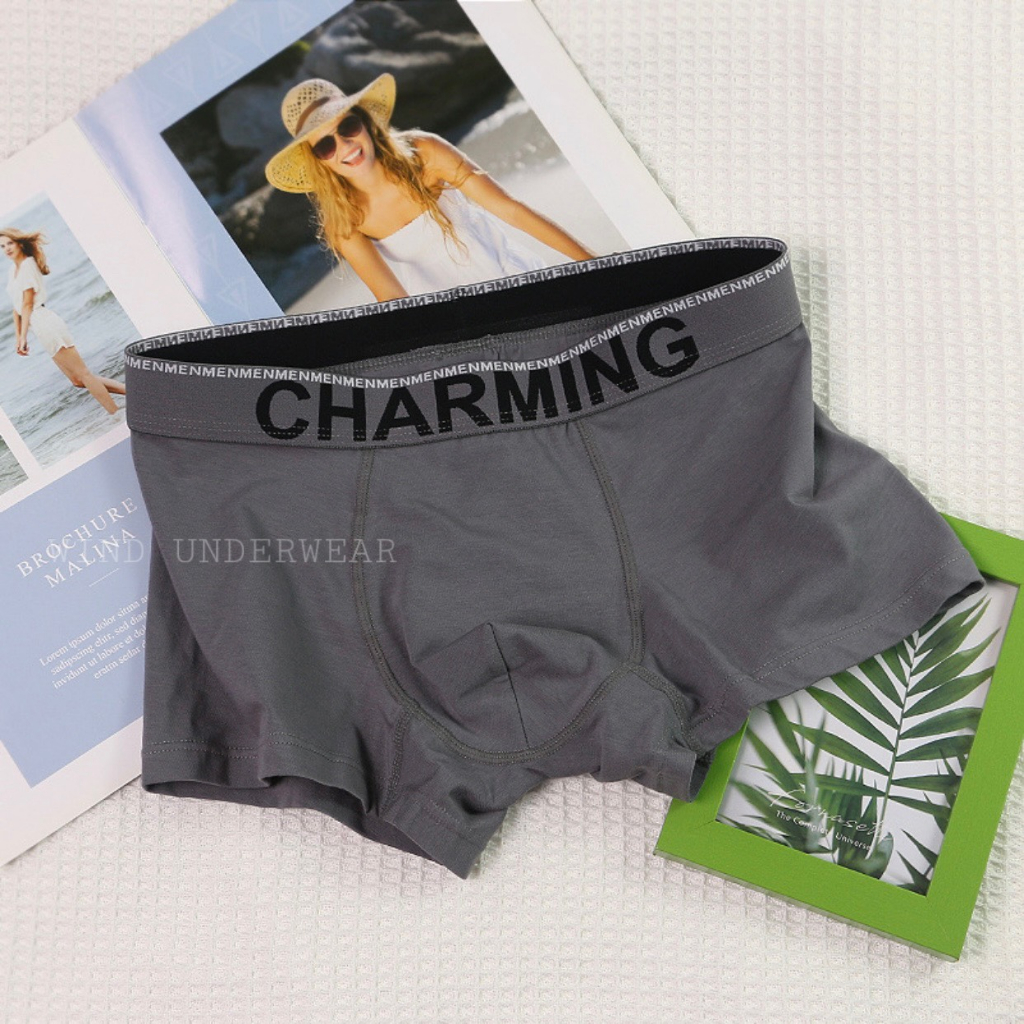 Quần sịp nam cao cấp boxer đùi chất vải cotton co giãn tốt siêu thấm hút mồ hôi WIND CHARMING