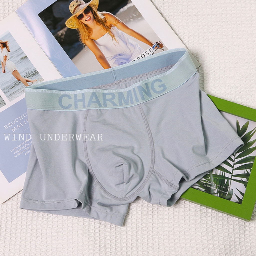 Quần sịp nam cao cấp boxer đùi chất vải cotton co giãn tốt siêu thấm hút mồ hôi WIND CHARMING