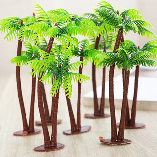 Cây dừa nhựa trang trí bánh kem -8Cm, tiểu cảnh, topper cake, hồ cá, làm mô hình tiểu cảnh, phụ kiện terrarium