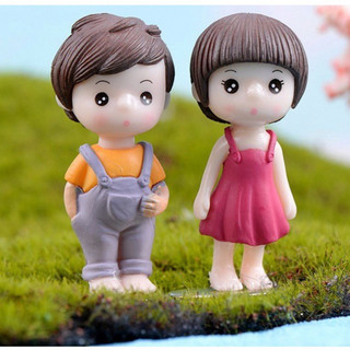 Cặp đôi dễ thương làm phụ kiện terrarium, sen đá, xương rồng, nhà mô hình, charm slime
