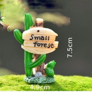 Phụ kiện trang trí tiểu cảnh: Mẫu biển hiệu Small Forest Dùng để trang trí để bàn, tiểu cảnh sân vườn hồ cá quà tặng