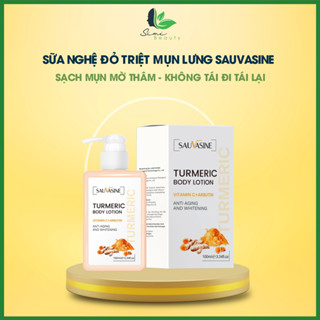 Sữa nghệ đỏ triệt mụn lưng Sauvasine 100ml - Sạch mụn mờ thâm, không tái đi tái lại, vĩnh biệt mụn lưng chỉ trong 2 tuần