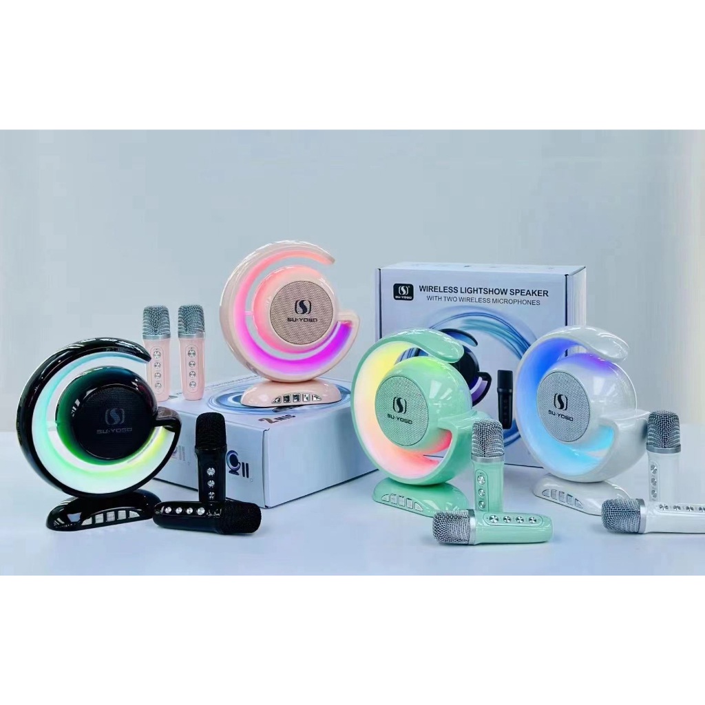 Loa Karaoke Bluetooth J.A OFFICIAL STORE YS 110 Led RGB, 2 Mic Không Dây