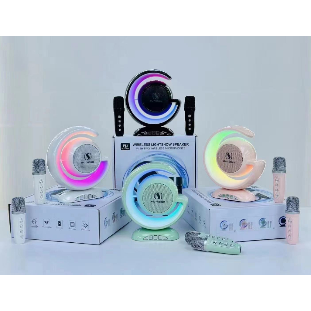 Loa Karaoke Bluetooth J.A OFFICIAL STORE YS 110 Led RGB, 2 Mic Không Dây