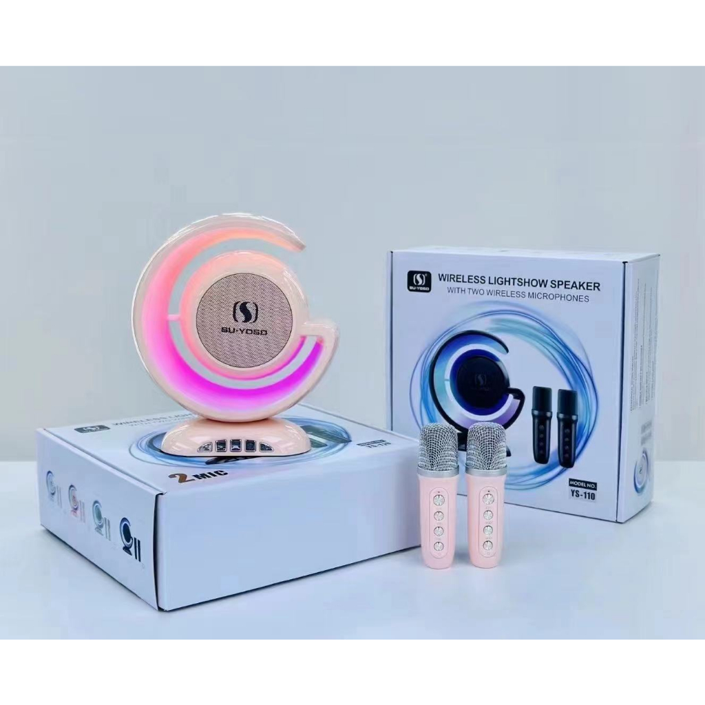 Loa Karaoke Bluetooth J.A OFFICIAL STORE YS 110 Led RGB, 2 Mic Không Dây