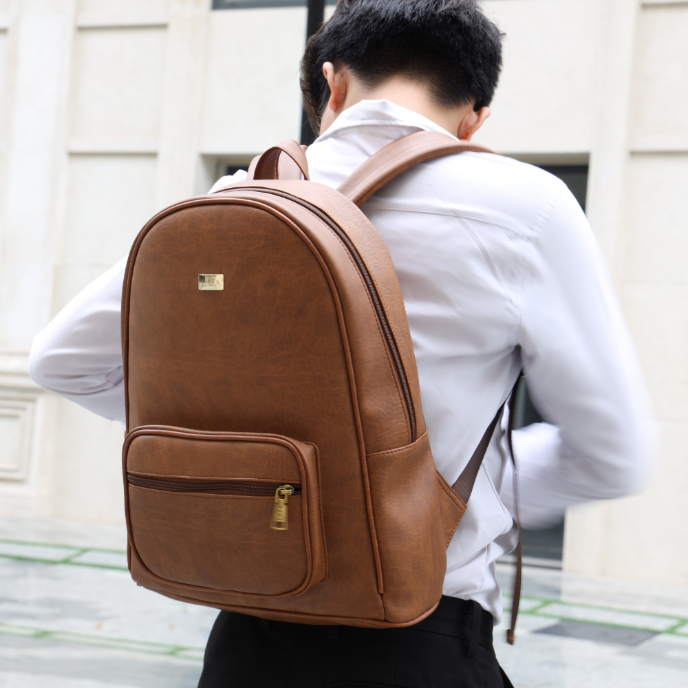 Balo da PU nhập khẩu chống thấm cao cấp đi học đi làm thời trang LAZA 564 Louis Backpack dòng Premium