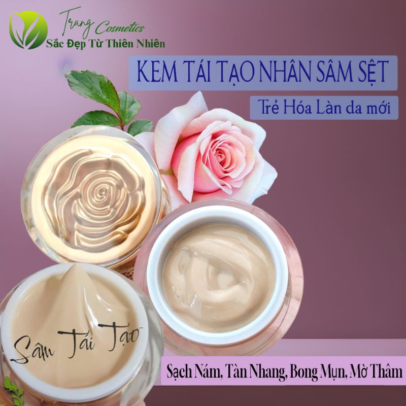 Kem sâm tươi tái tạo da handmade dùng cho da nám  20g