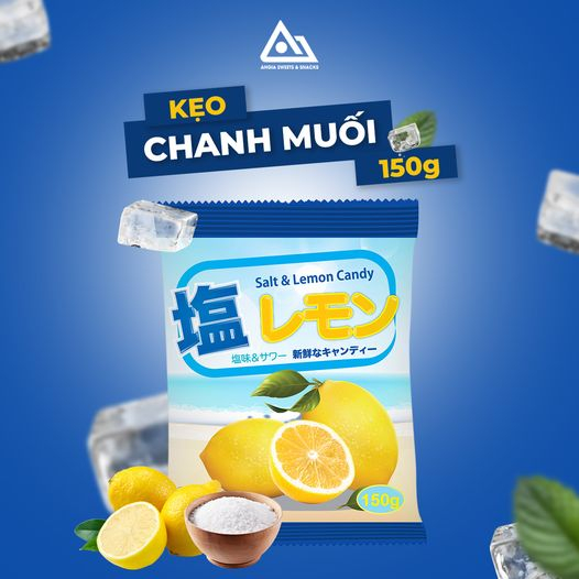 Kẹo chanh muối Salt & Lemon Candy 150g nhập khẩu Malaysia An Gia Sweets Snacks