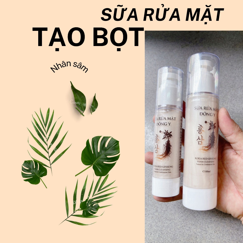 SỮA RỬA MẶT ĐÔNG Y GIA TRUYỀN NHân sâm