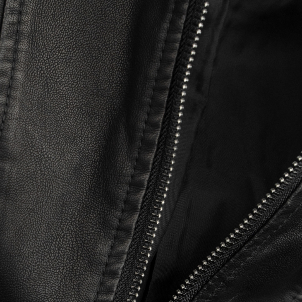 Áo da nữ LYB khóa kéo cổ tròn phong cách hàn quốc cá tính - đen 9811 | BigBuy360 - bigbuy360.vn