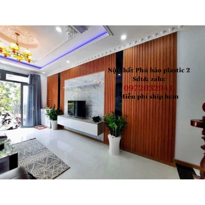 Tấm ốp pvc và lam sóng nhựa nguyên sinh đặt theo yêu cầu thi công tại nhà