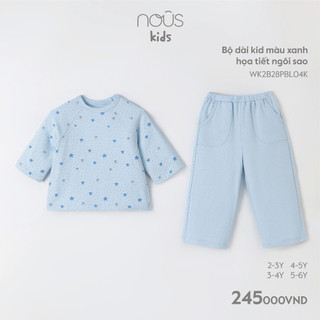Bộ quần áo dài tay Nous nhiều họa tiết dễ thương mặc ở nhà cho bé từ 2-6 tuổi
