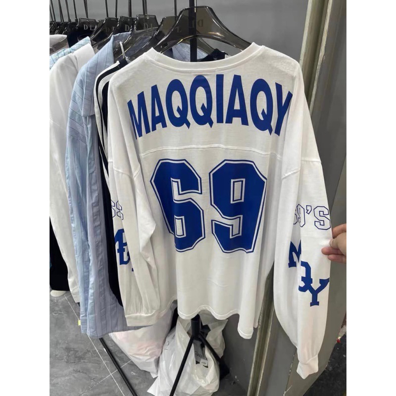 Áo Thun Dài Tay Số 69 In 2 Mặt Dáng Thụng Giấu Quần