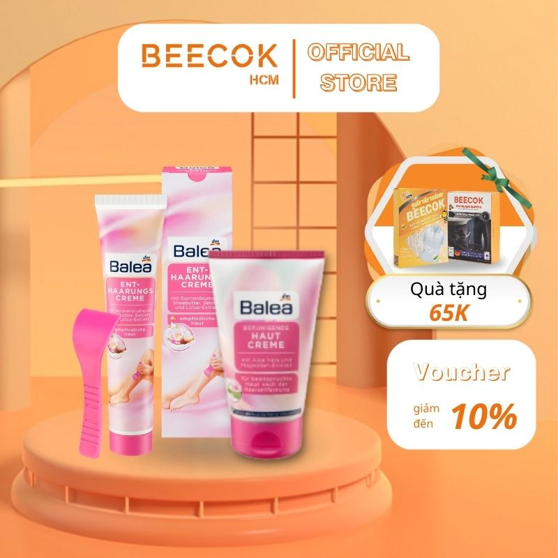Kem tẩy lông và Kem dưỡng sau wax/tẩy Balea làm dịu da, ức chế mọc lông