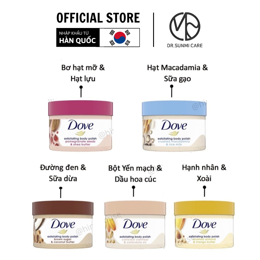 Tẩy Tế Bào Chết Dove Mỹ 289gr