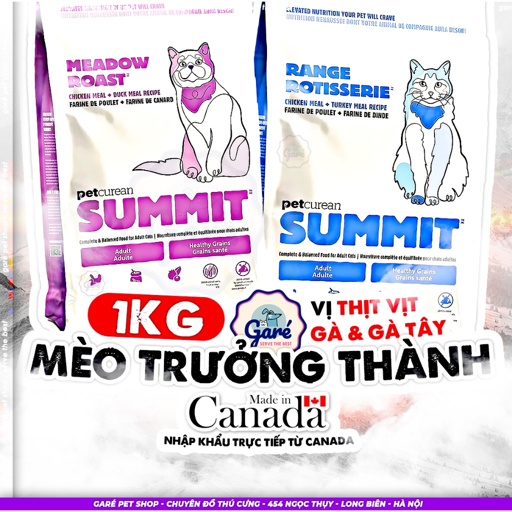 ZIP - Hạt mèo SUMMIT nhập Canada từ Gà, Cừu, Cá hồi thức ăn hạt khô - Summit Garé Pet Shop