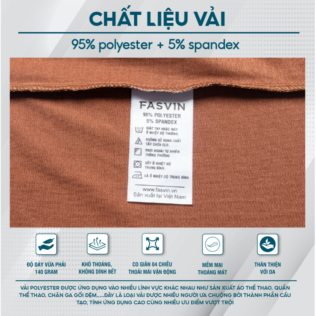 Áo Polo BIGSIZE nam Fasvin PL23188.SG vải cotton chun co giãn mềm mát cỡ đại cho người từ 80-100 kg