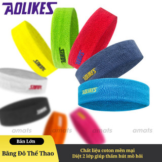 Băng Đô, Băng Trán Thể Thao Tập Yoga,Gym Thể Hình Chạy Bộ Tennis Thấm Mồ Hôi Headband Aolikes AL2108(bản lớn)