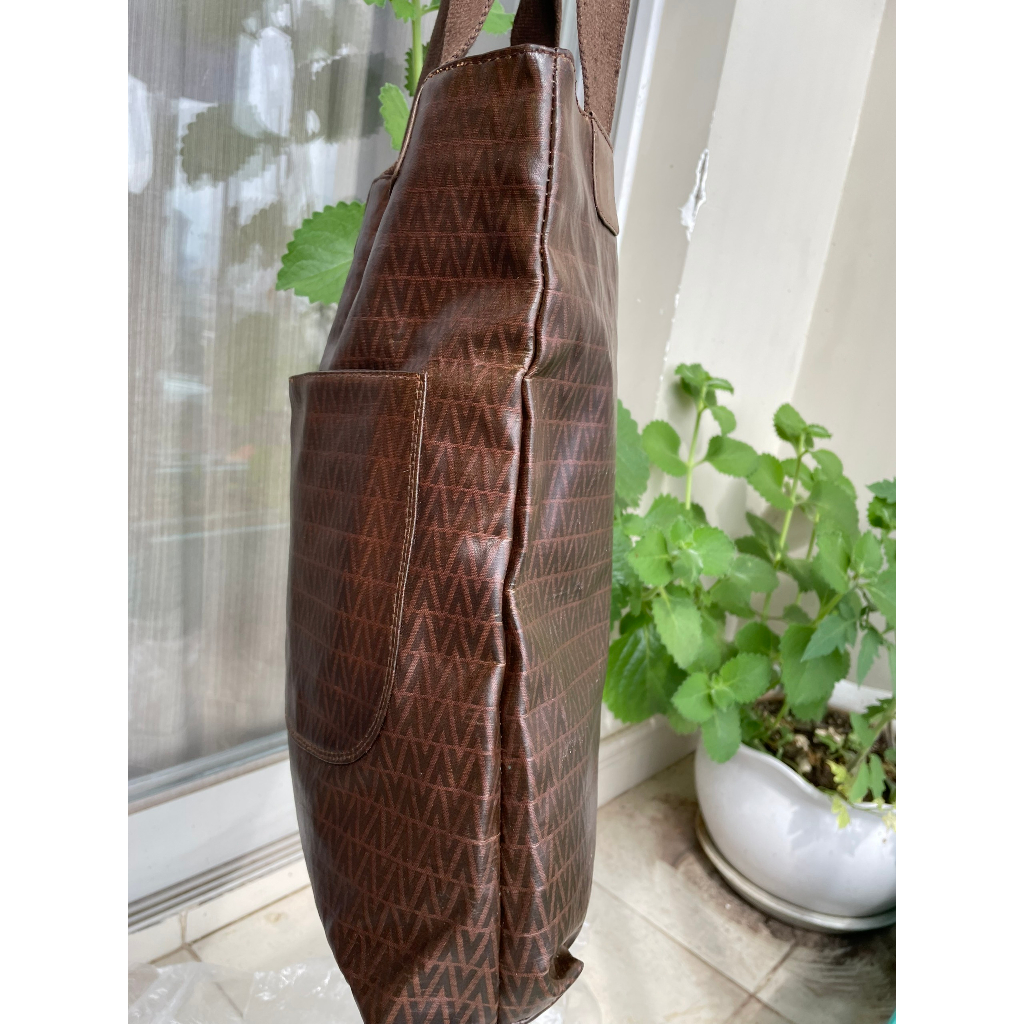 Lc198 Túi si tote da thật phủ nhựa Vale,ntino có kèm ví cho nam và nữ