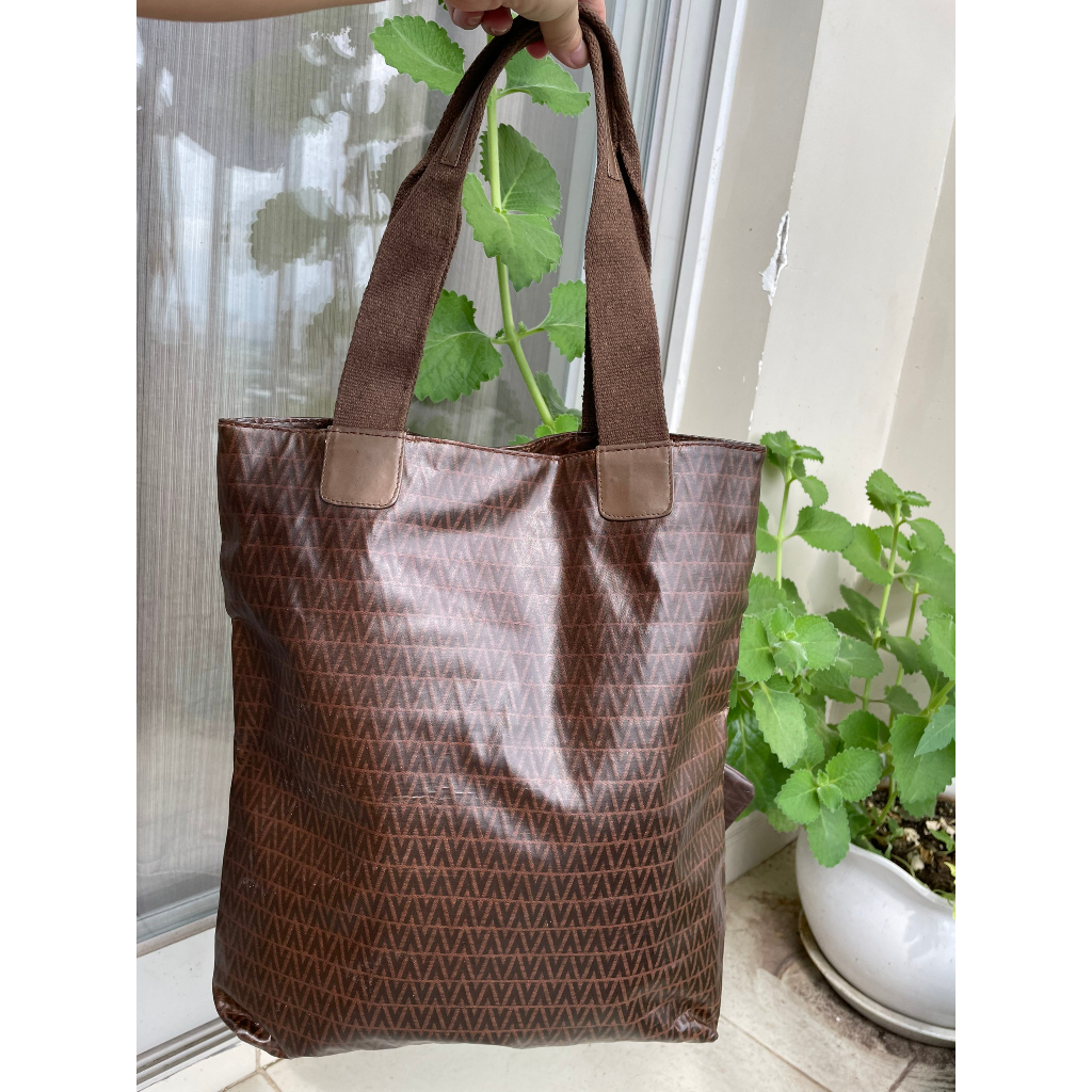 Lc198 Túi si tote da thật phủ nhựa Vale,ntino có kèm ví cho nam và nữ