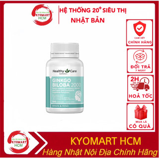 Viên Uống bổ não Healthy care ginkgo biloba 2000mg 100 viên [date t1/2025]