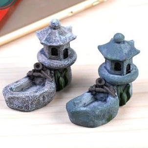 Phụ kiện tiểu cảnh mái đình giếng nước trang trí chậu cảnh, sen đá, xương rồng, cây cảnh bonsai