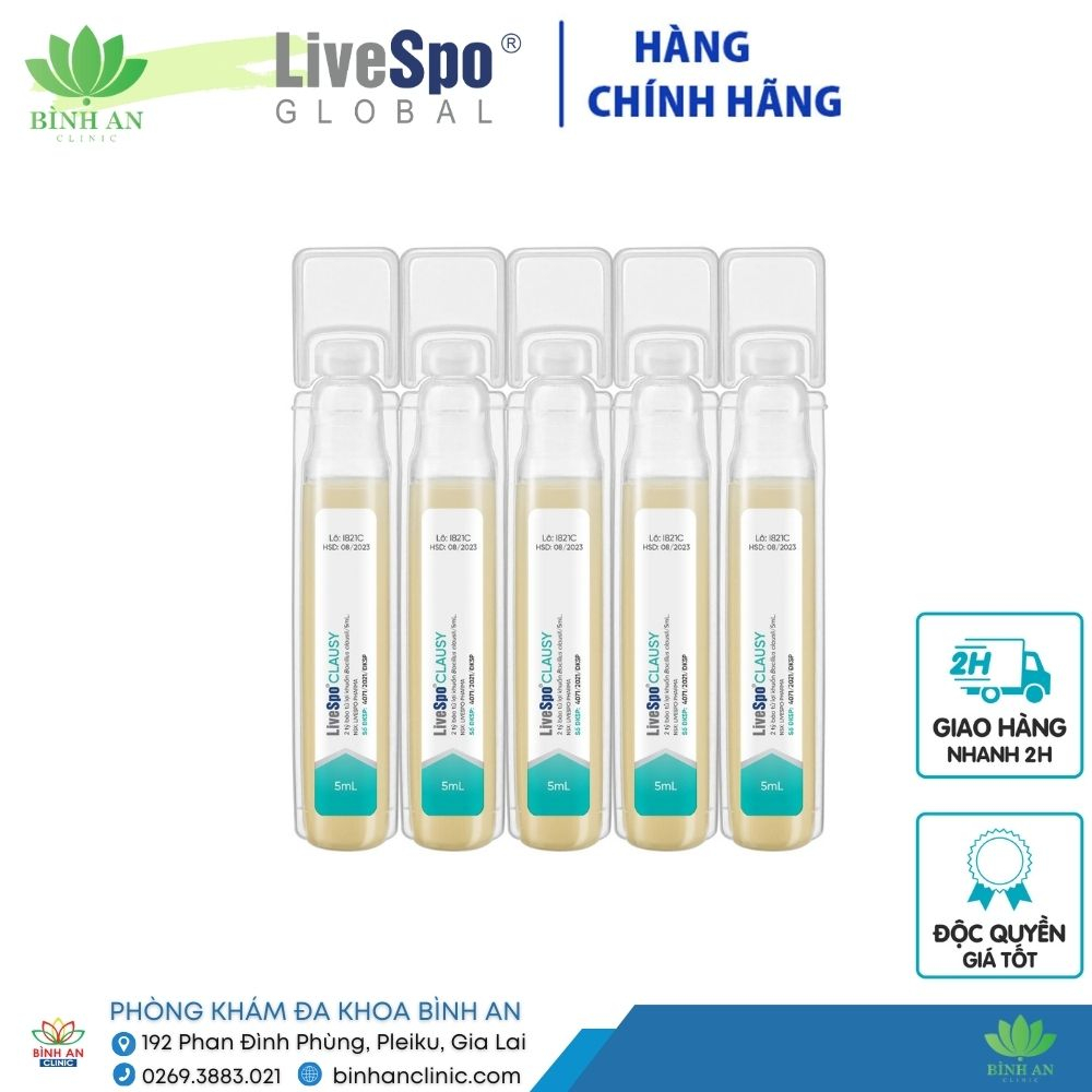 Men vi sinh LiveSpo Clausy - Men tiêu hóa Giảm rối loạn tiêu hóa hộp 10