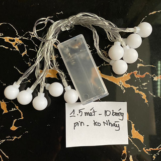 (Combo 70 dây) Đèn led trang trí bóng tròn cherry ball không tỏa nhiệt xài pin dài 1.5m 10 bóng