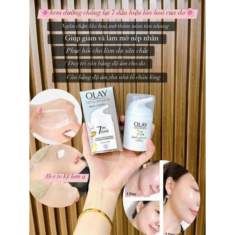 Kem dưỡng da Olay 7in1 Total Effects 50ml - Kem ngày và đêm
