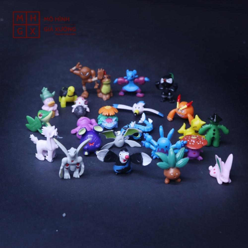 Mô Hình Pokemon tổng hợp 144 mẫu Pokemon nhỏ / lớn gồm 6 túi mỗi túi 24 loại - Cao 3-5cm - nặng 250gram + Bọc túi Nilon