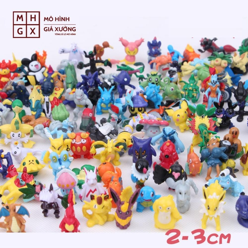 Mô Hình Pokemon tổng hợp 144 mẫu Pokemon nhỏ / lớn gồm 6 túi mỗi túi 24 loại - Cao 3-5cm - nặng 250gram + Bọc túi Nilon