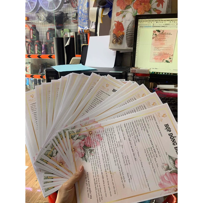 Combo 100 tờ Phiếu spa - bảo hành điều trị