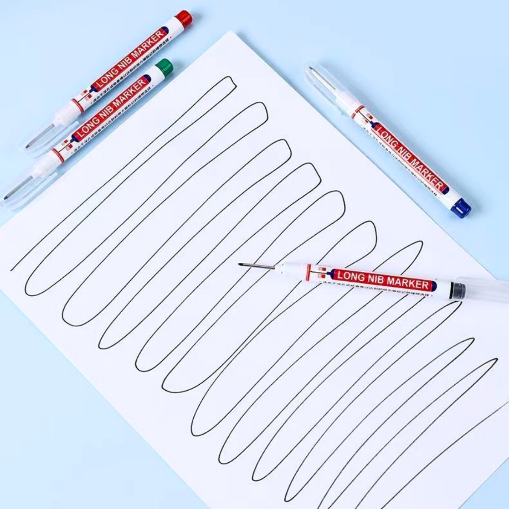 Bút lấy dấu, bút lông đánh dấu ngòi dài 2cm khô nhanh, kháng nước dùng làm mộc, kim khí, xây dựng