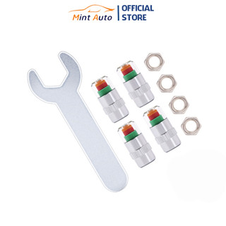 Cảm biến áp suất lốp theo màu bằng thép không rỉ nhỏ gọn tiện lợi